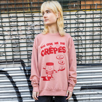 You Give Me The Crêpes Unisex Graphic Sweatshirt, 3 of 5