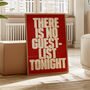 Guestlist Print | Typographic Poster | Wall Art | Aesthetic | Typographic | Trendy | Party Artwork | Club | House Music | Groovy, thumbnail 1 of 10