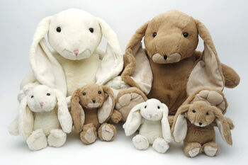 Large Brown Snuggly Bunny Soft Plush Toy, 3 of 3