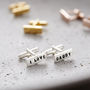 Personalised Silver Rectangle Cufflinks, thumbnail 4 of 9