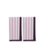 Block Stripe Napkins Set Of Two: Mauve/White, thumbnail 2 of 5