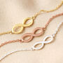 Infinity Charm Bracelet In Silver Gold And Rose Gold, thumbnail 2 of 10