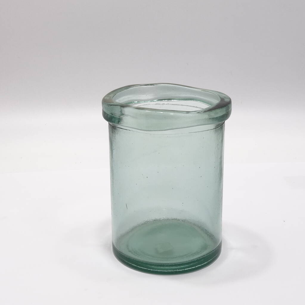 Recycled Glass Vase Clear Cylinder Two Sizes By The Recycled