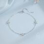 Sterling Silver Cz Star Motif Bracelet, thumbnail 3 of 12