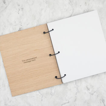 Personalised Wedding Day Guest Book Wooden, 5 of 6