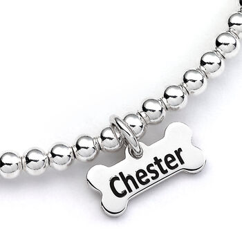 Sterling Silver 3D Chihuahua Ball Bead Bracelet, 3 of 5