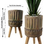 Ridged Composite Planter With Stand Large, thumbnail 6 of 8