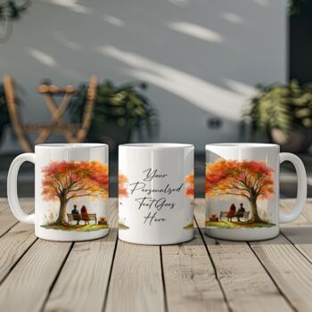 Personalised Romantic Autumn Love Couple Gift Mug, 2 of 2