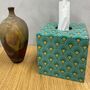 Wooden Tissue Box Cover Green Art Deco, thumbnail 1 of 4
