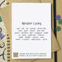 Cycling Alphabet Card, thumbnail 2 of 3