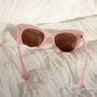 Exaggerated Front Lens Cat Eye Sunglasses In Pink, thumbnail 3 of 3