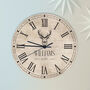 Vintage Inspired Stag Personalised Kitchen Clock, thumbnail 2 of 5