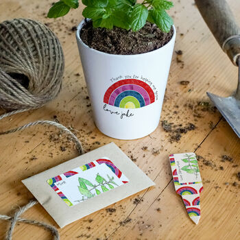 Personalised Rainbow Gardener's Gift Set, 3 of 3