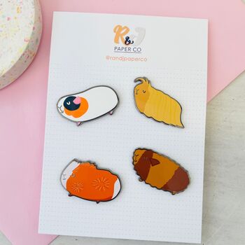 Guinea Pig Enamel Pin Brooch, 2 of 9