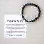 Inspirational Beaded Bracelet For Him – 6mm Crystal Unbreakable Bracelet, thumbnail 1 of 4