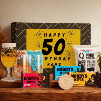 Personalised 50th Birthday Beer Gift Set, 2 of 11