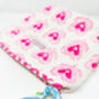 Handmade Quilted Make Up Bag | Pink Hearts, thumbnail 4 of 4