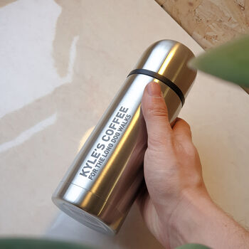 Personalised Stainless Steel Thermal Flask, 2 of 6