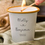 Enamel Personalised Couples Candle, thumbnail 1 of 4