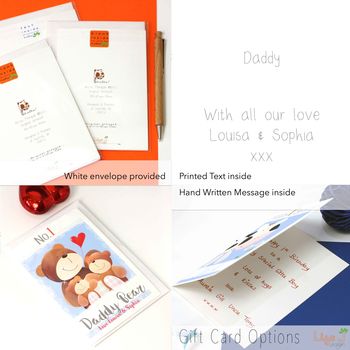 Personalised Number One Daddy Papa Bear Card, 9 of 9