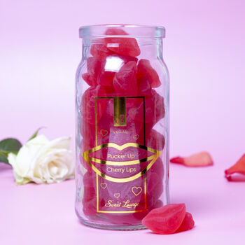 Vegan Gummies Set. Cherry Lips And Strawberry Hearts, 2 of 3