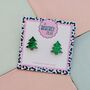 Christmas Tree Glitter Resin Studs Green, Gold, Silver And Green And Gold, thumbnail 3 of 12