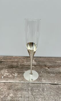 Set Of Two Silver Plated Heart Champagne Glasses, 5 of 5