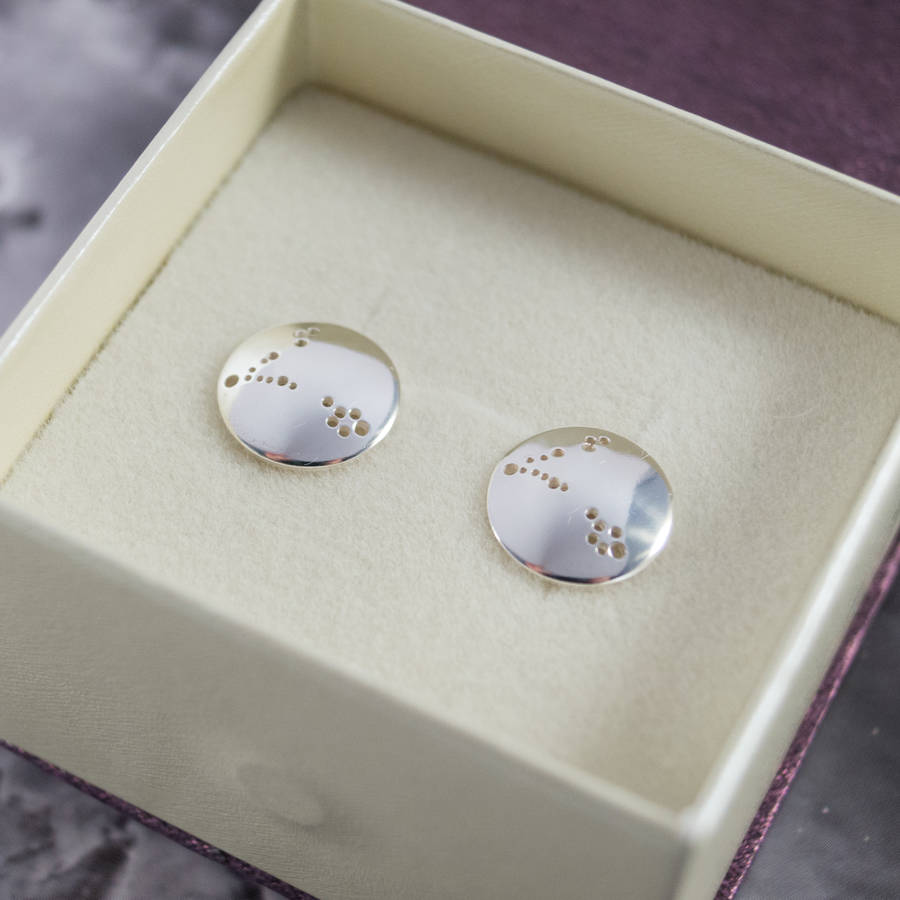 Sterling Silver Constellation Earrings, 1 of 7