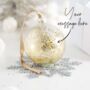 Personalised Gold Glitter Christmas Bauble, thumbnail 2 of 3