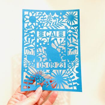 Personalised Baby Paper Cut, 6 of 12