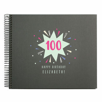 Personalised 100th Birthday Spiral Bound Book, 2 of 10