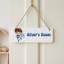 Personalised Football Door Sign, Kids Bedroom Decor, thumbnail 1 of 2