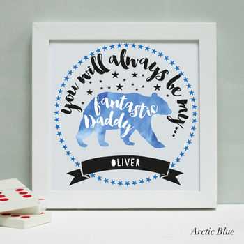 Personalised Daddy Bear Framed Print, 8 of 11