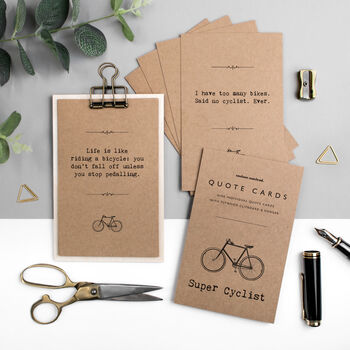 Cyclist Gift; Cycling Quote Cards, 3 of 8