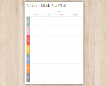 Personalised Weekly Meal Planner Whiteboard, 5 of 6