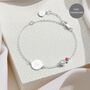 Mother And Daughter Sterling Silver Gemstone Bracelet – Personalised Gemstone Keepsake, thumbnail 1 of 5