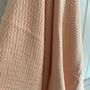 Blush Pink Plush Throw Bedspread 100% Cotton, thumbnail 4 of 5