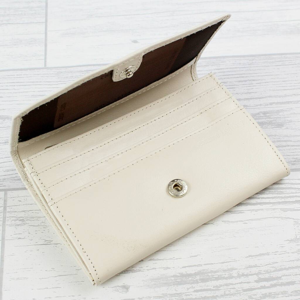 Personalised White Leather Wallet Purse By Sassy Bloom As Seen On Tv | www.ermes-unice.fr