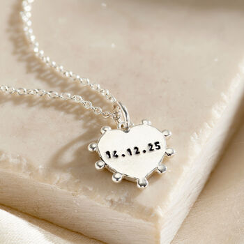 Personalised Bobble Heart Charm Necklace, 2 of 6