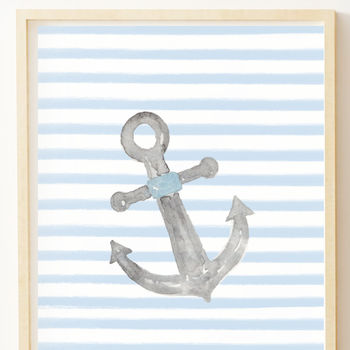 Sail Boat Nautical Nursery Art Print Set, 2 of 4