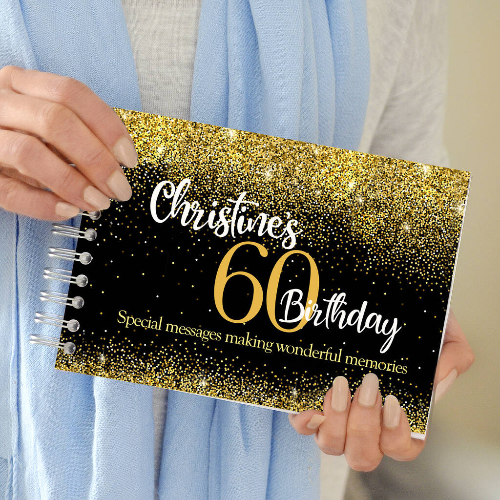 Personalised 60th Birthday Party Guest Book By Amanda Hancocks