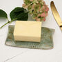 Green Floral Ceramic Butter Tray, thumbnail 5 of 6