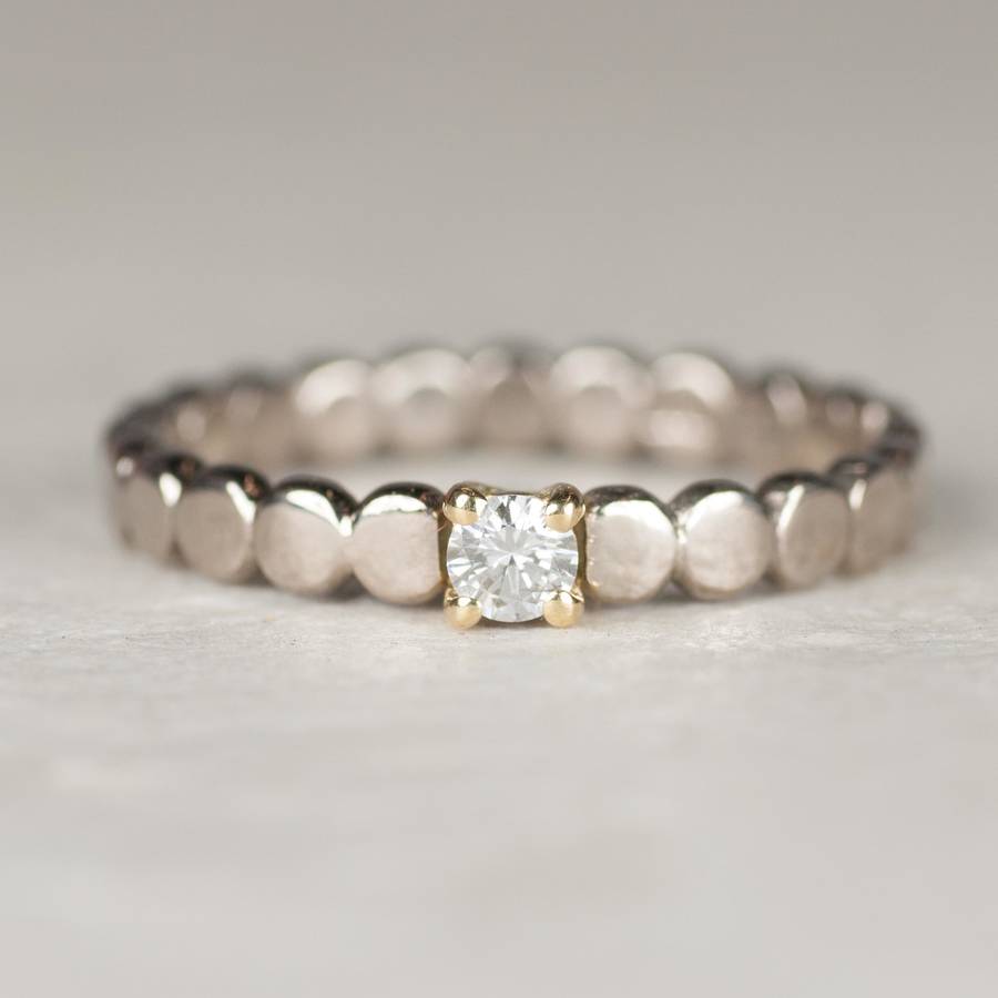 Pebble Solid Gold Diamond Engagement Ring By Alison Moore Designs ...