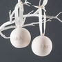 Personalised Engraved Initials Ceramic Bauble, thumbnail 1 of 2