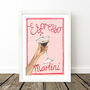 Espresso Martini Cocktail Art Print, thumbnail 9 of 12