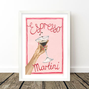 Espresso Martini Cocktail Art Print, 9 of 12