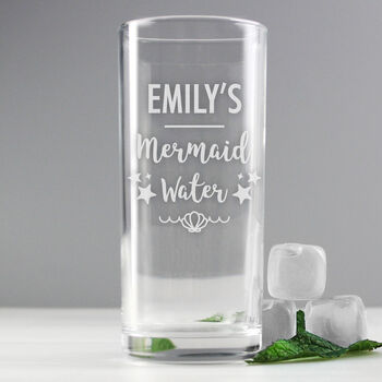 Personalised Mermaid Water Engraved Glass, 2 of 4