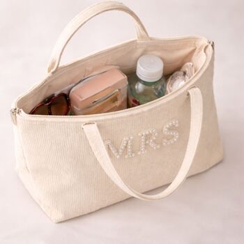 Mrs Corduroy Large Tote Bag, 2 of 3