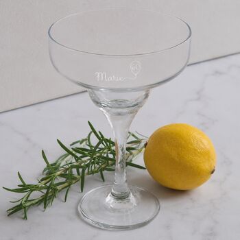 Engraved Cocktail Glass Personalised 60th Birthday Gift, 3 of 11