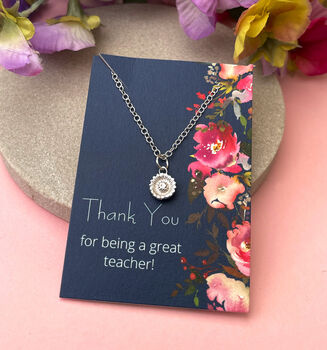 Sterling Silver Dainty Sunflower Bracelet, 3 of 9